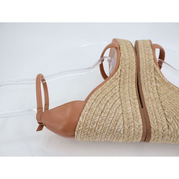 Stuart Weitzman Women Brown Nudist Wedge Espadrille Sandal Shoes Size 8.5 C Wide - Picture 9 of 14